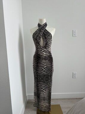 Zara maxi animal print dress